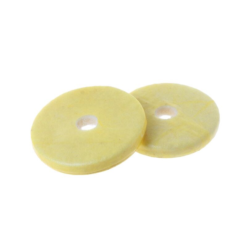 Almohadilla de cuero de flauta de 16 piezas, almohadillas de viento de madera para música, accesorio de reparación de instrumentos amarillo