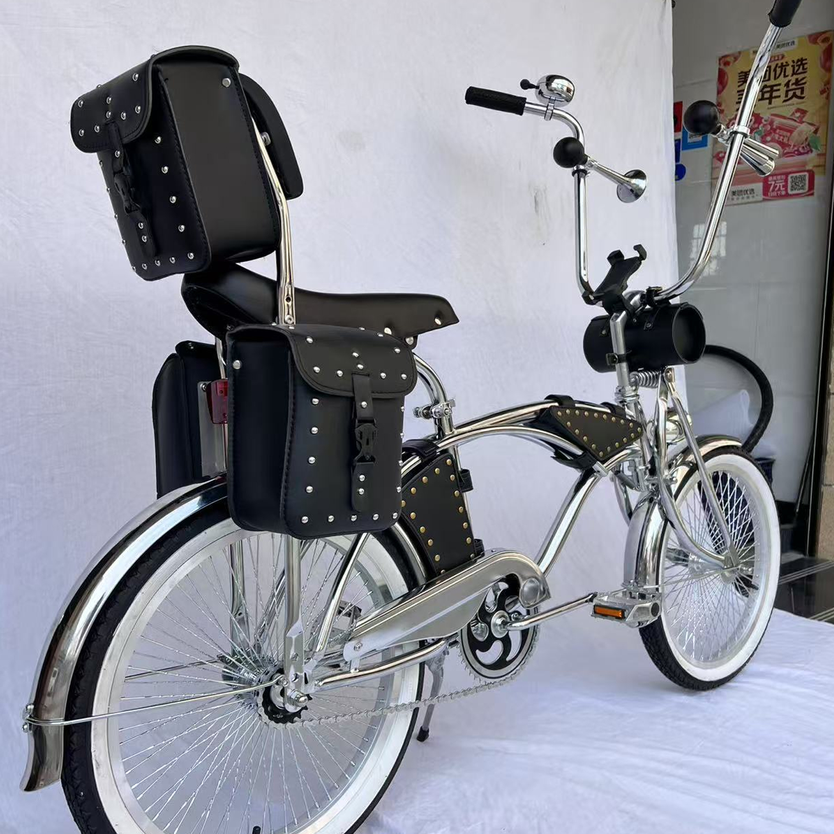 26 inch fiets bananen zadel rugleuning/fiets lang zadel, fiets ombouw accessoires, 20 ", 24 ", 26 " BMX fiets zadel rugleuning