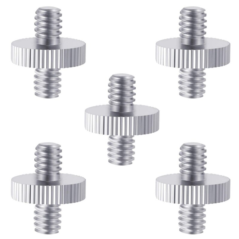 10 Stuks Metalen Schroefdraad Adapter Statief Schroef Converter, 5 Stuks 1/4 Inch Mannelijke 1/4 Inch Man & 5 Stuks 1/4 Inch Mannelijke