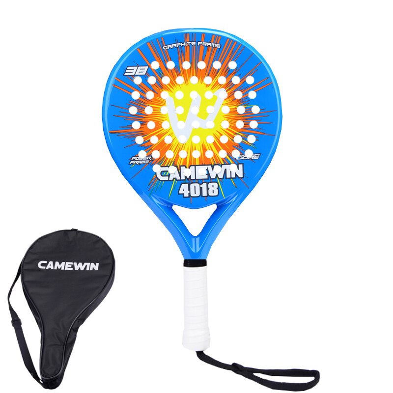 Carbon Fiber Padel Tennis Racket Mannen Vrouwen Sport Zacht Gezicht Tennis Paddle Racket Met Beschermende Tas Cover: R02