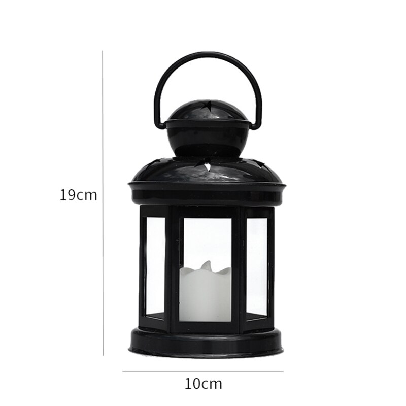 Lot de 3 avec lanternes à bougie LED sans flamme scintillantes-à piles-lanterne suspendue pour l'extérieur et l'intérieur
