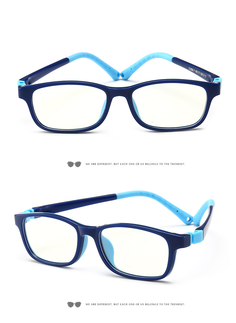 Vcka  tr90 computerbriller stel pige spil beskyttelsesbrille børn anti-blå lys dreng silikone børn ultralette briller: 4