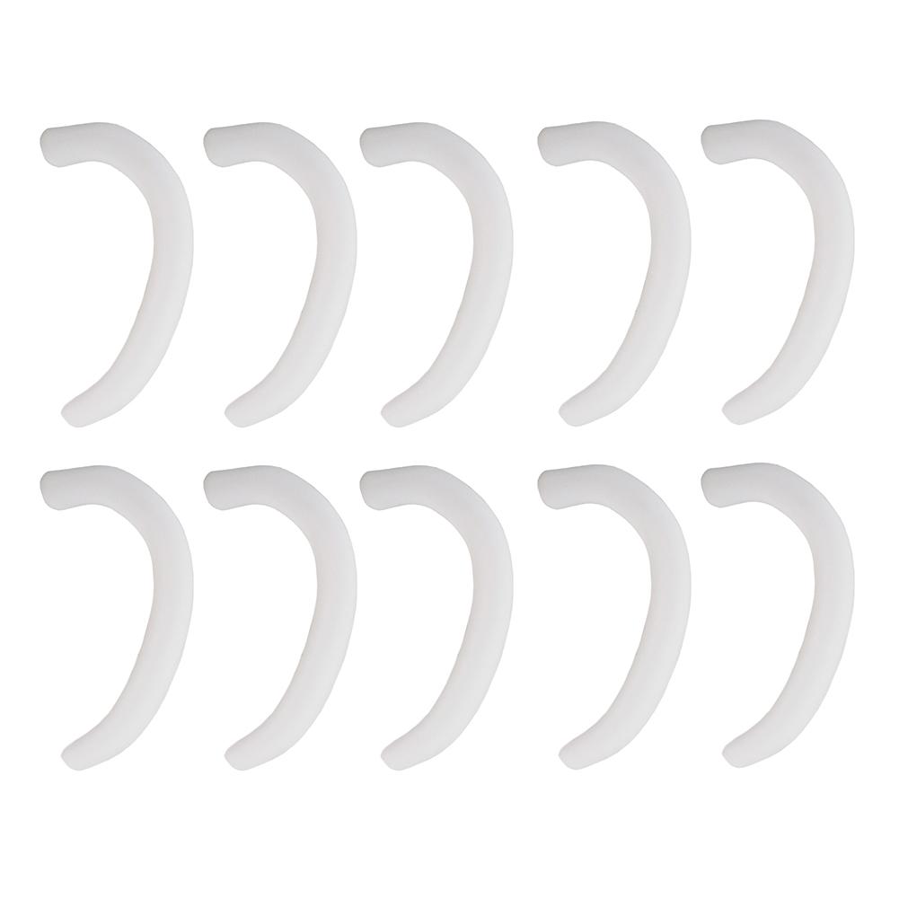 10 pièces en Silicone souple Earloop réutilisable anti-dérapant oreille poignées Extension crochet masque oreille crochet Anti-fuite Anti-douleur masque facial: White