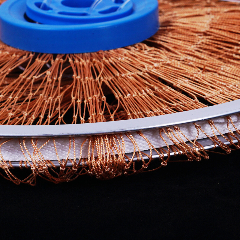 Lawaia Aluminum Ring Cast Net Fishing Network American Style Braided Cable Steel Pendants Throwing Fish Net Sports Fishing Tools