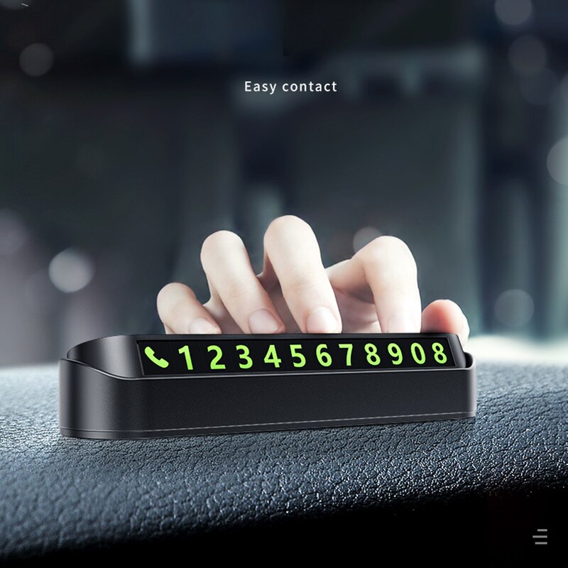 Multifunction Car Temporary Parking Card Phone Number Card Plate with Mobile phone stand Air Freshener Perfume Car Accessories