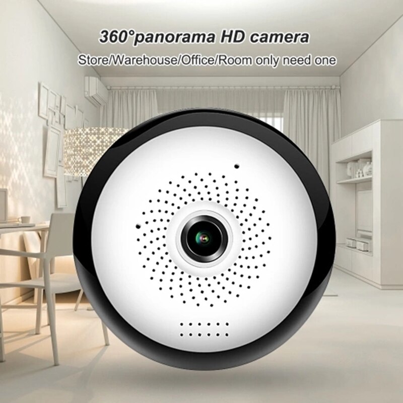 Ts -qx06lh fisheye  vr 360 graders 1.3 millioner pixels panoramakamera trådløst wifi ip kamera (eu-stik)