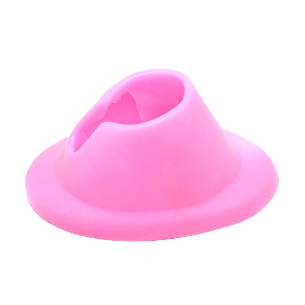 Søt gummi neglelakk flaskeholder for neglekunst lakk polish sete rack for akryl negle glass boks verktøy: Rosa