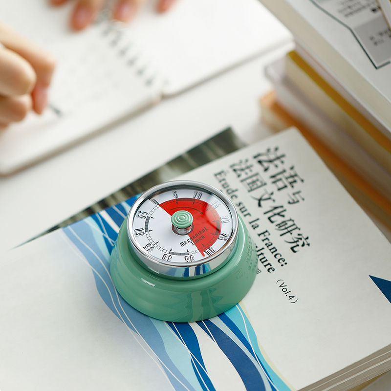 SHIMOYAMA Portable Kitchen Analog Timers Round Cooking Alarm Timer 60 Minutes with Loud Alarm Mechanical Countdown Clock Timer