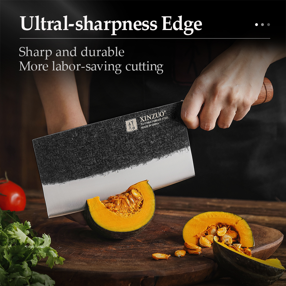 Xinzuo Gesmeed Staal Cleaver Mes Vleesmes Professionele Keuken Chef Kok Slice Mes Accessoires