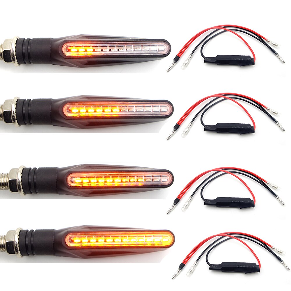 Motorrad LED Blinker vorne und hinten lichter mit flexibel blinkende FÜR Suzuki ltz 400 gsr 600 Bandit 600 ltr 450 Bandit 400: 002-4Stck-000