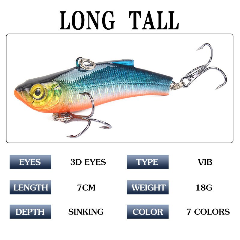 Vib Fishing Lure Weights 18g Sinking Fishing Lures Bass Fish Lure Articulos De Pesca Isca Artificial Tackle Bait