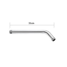 Edelstahl Dusche Kopf Verlängerung Arm Gerade Abgewinkelt extra Schlauch Rohr Dusche Kopf Verlängerung Rohr Dusche Kopf Halfter: 35cm