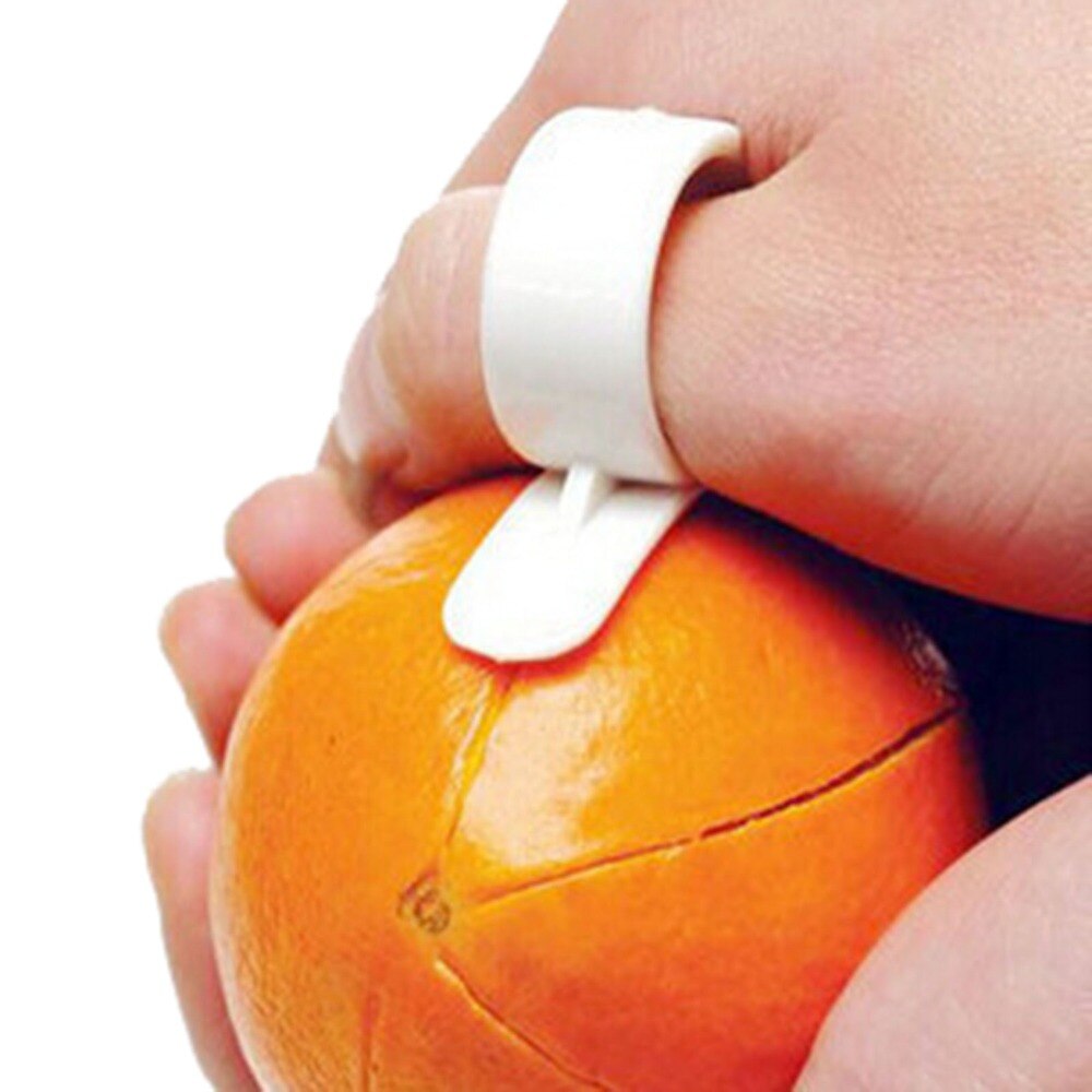 Fruit Tool Kitchen Gadgets Plastic Orange Peeling Tool With Ring Open Orange Peeler Finger