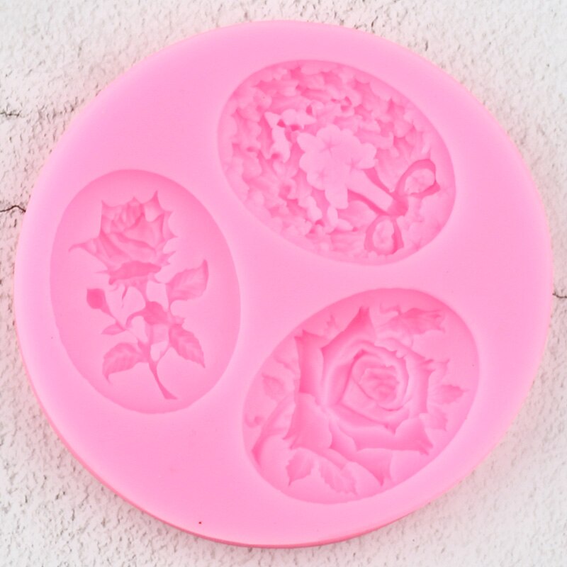 Rose Flower Silicone Molds Sugarcraft Wedding Cupcake Topper Fondant Cake Decorating Tools Candy Clay Chocolate Gumpaste Moulds