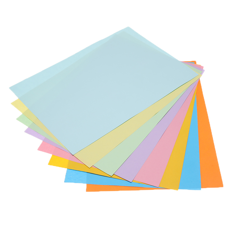 100 stk / parti farverigt  a4 papir printer sporing kopipapir 8 farver  a4 papir til børn børn håndværk diy farvet kort scrapbog