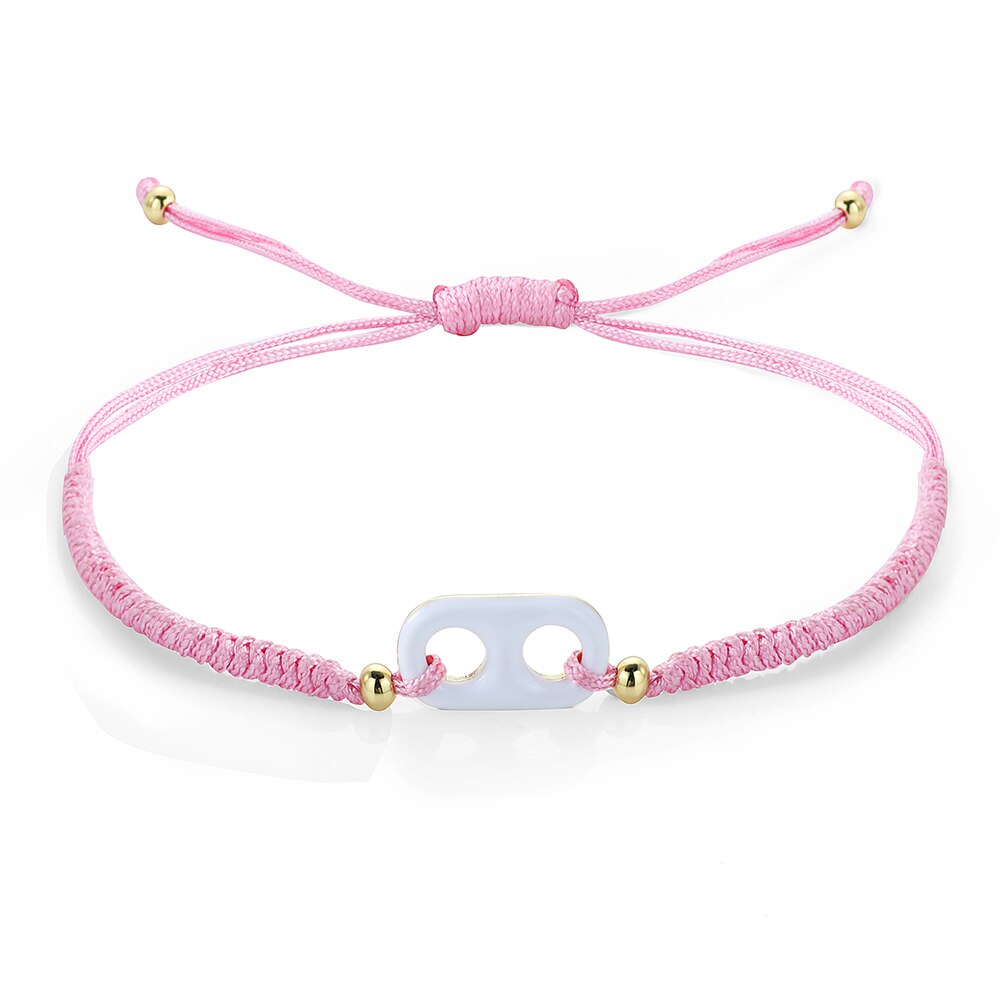 Neue H Schwein Nase Regenbogen Seil Kette Armbinde Für Frau Mann Sommer freundlicher Leuchtstoff Armbänder schmuck: B177-6