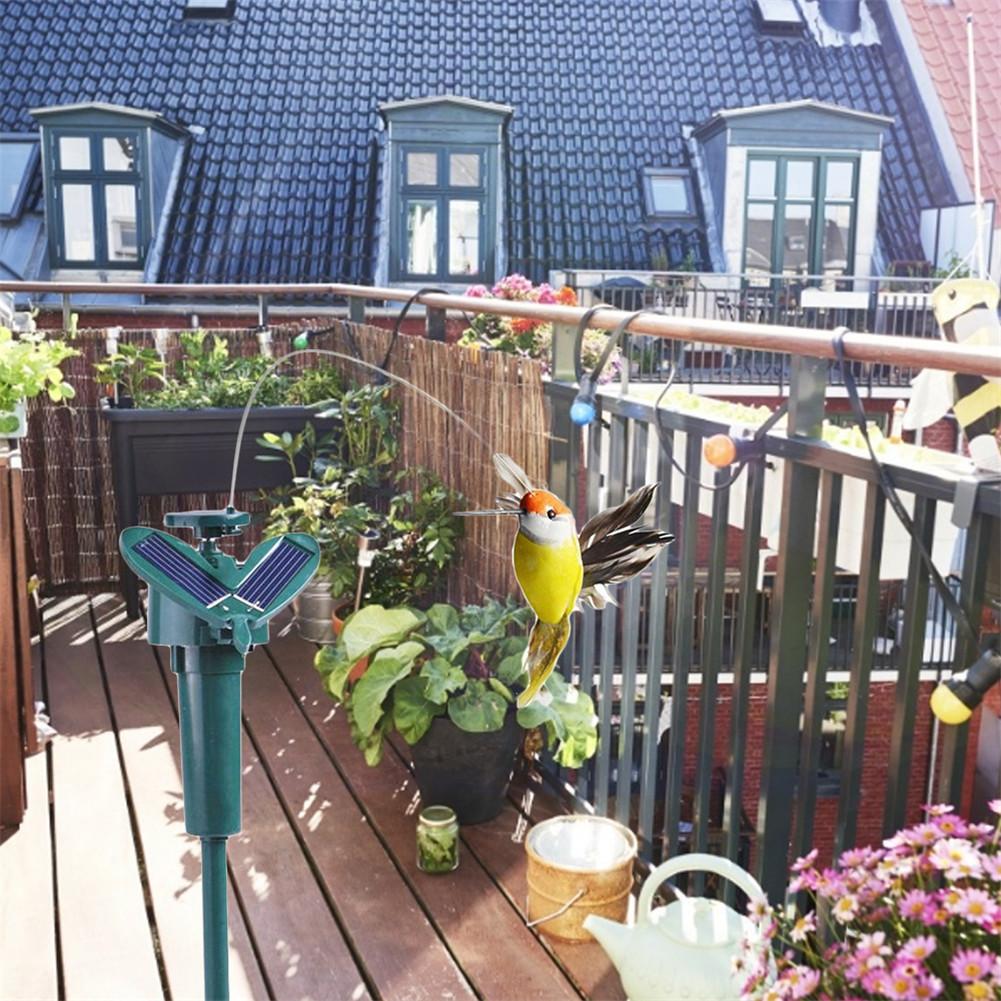 Lustige Solar- Spielzeug Fliegen Flatternde Kolibri Fliegen Angetrieben VöGel Gelegentliche Farbe Für Garten Dekoration