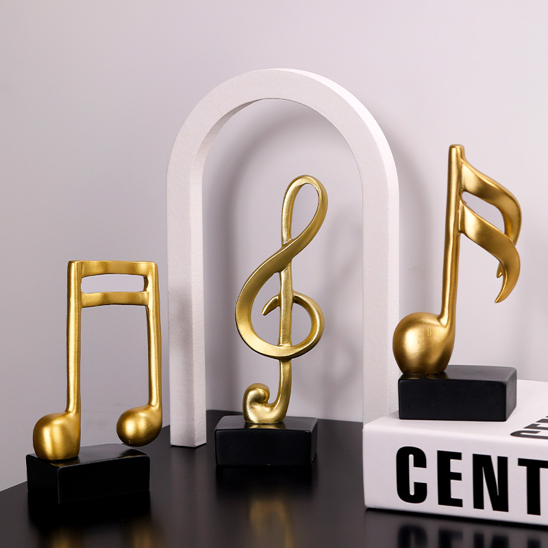 Decoratief ornament moderne eenvoudige hars muzieknoot decoratie woonkamer desktop TV-kast boekenkast ambachten