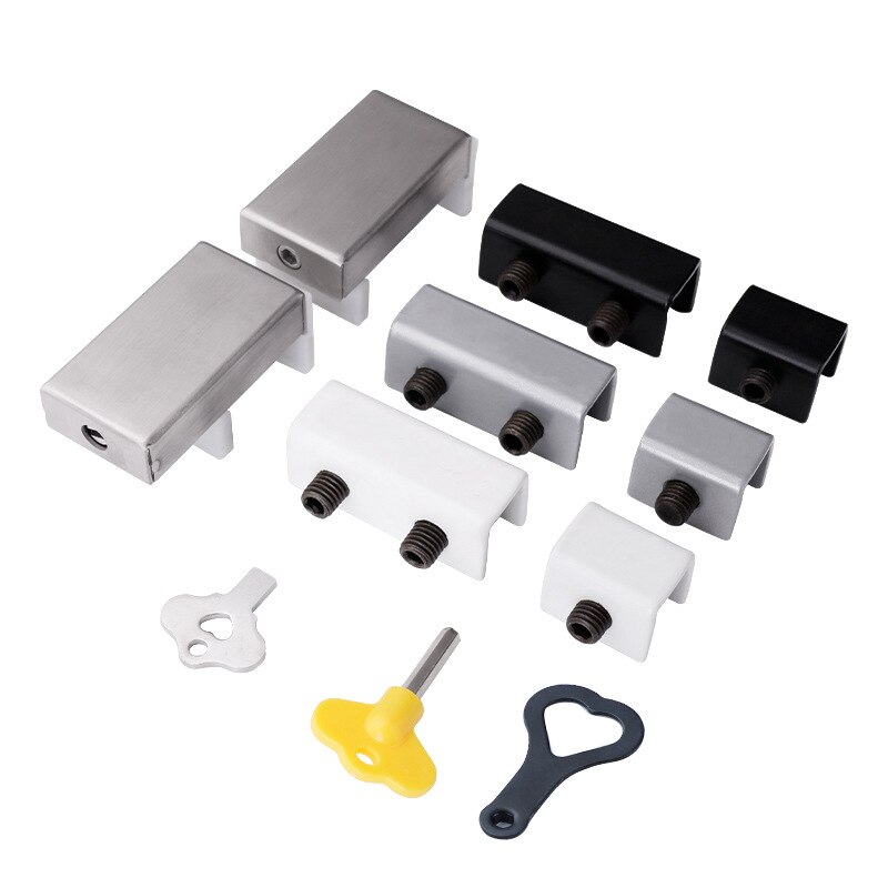 Stainless Steel Door Window Lock Sliding Sash Locks Anti-Theft Stopper Cabinet Locks Protection Child For Home Hardware Tool