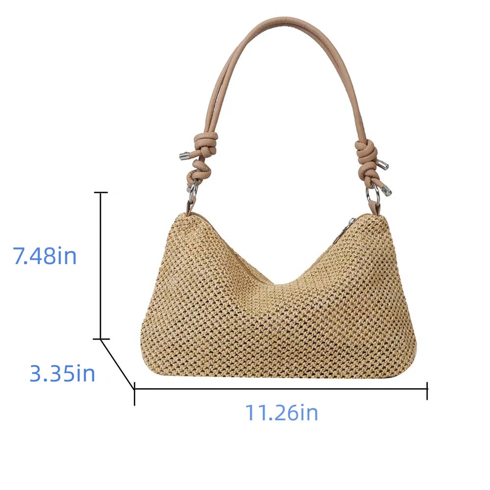 Straw Tote Bag Woven Shoulder Bag Summer Beach Ladies Straw Handbags Hobo Bags And Purses Weave