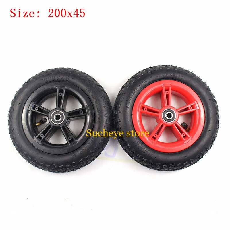 200X40 Wheels 8 Inch Rubber Tires and Wheel Hub Fits Folding Bicycle Electric Scooter Motorcycle Baby's Car