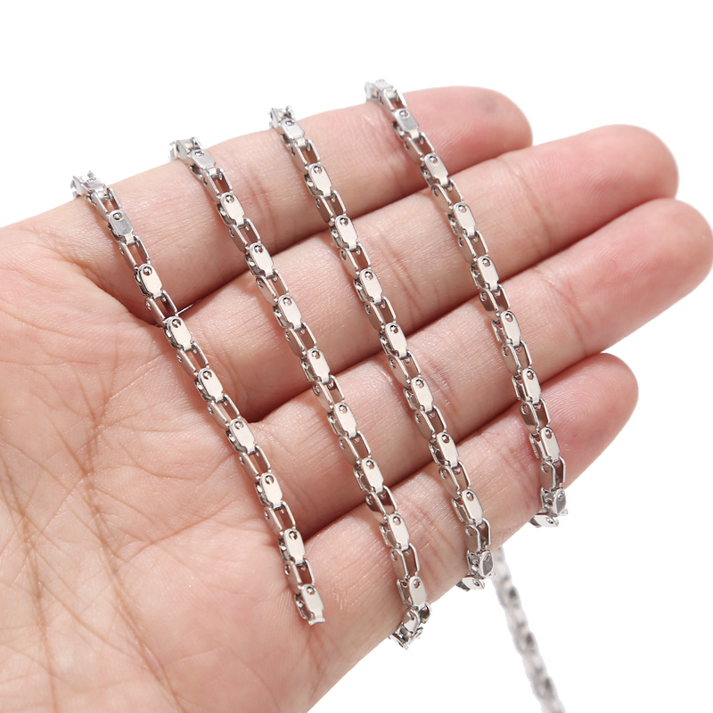 1meter Fahrrad Kette Stil 316L Edelstahl kette Mit Platz Links für DIY schmuck machen 2,5 MM breite