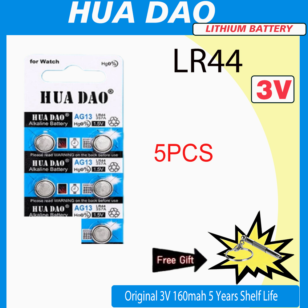 2-30 Pezzi Batterie LR44 ad Alta Capacità L1154F AG13 SR44 A76, Batterie Alcaline Premium 1.5V a Bottone per Calcolatrice: nero