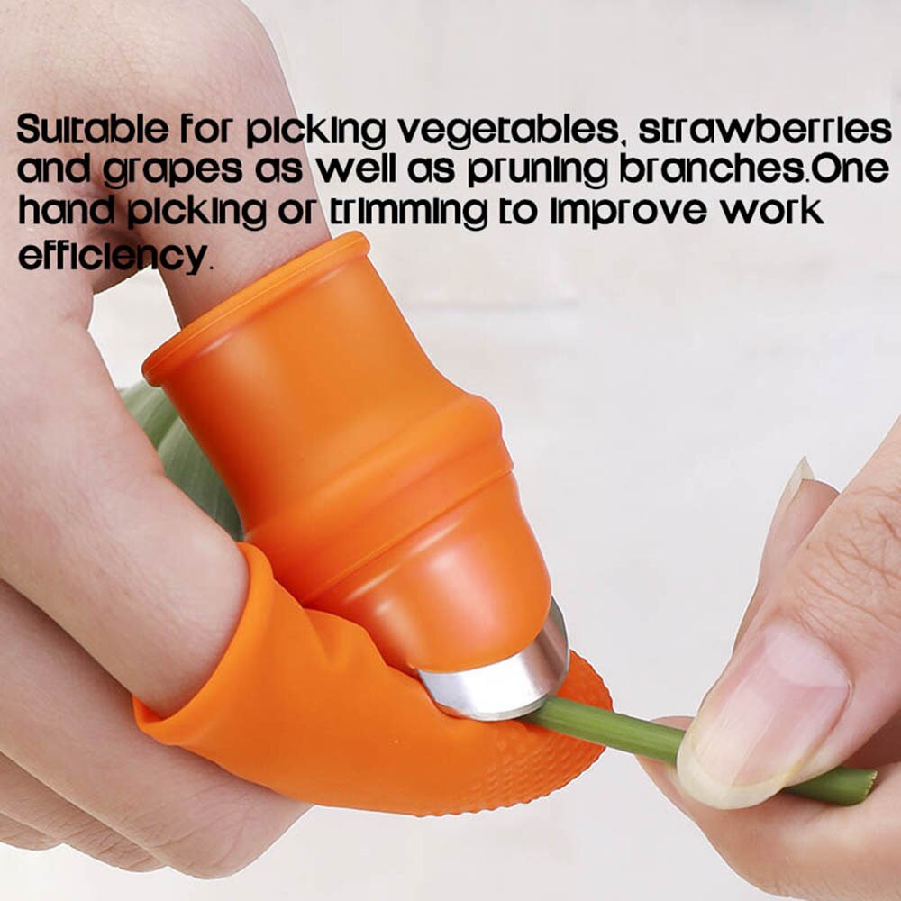 Thumb Cutter Gardening Tools Pruning Shears Garden Picking Plant Vegetables Separator Finger Tool Multifunction Kitchen Cutter