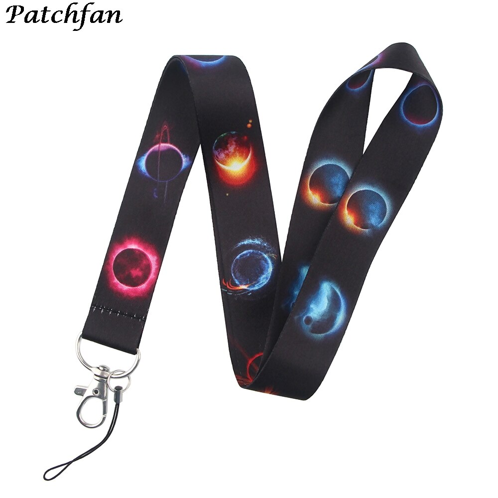 AD018 Patchfan Maan Ruimte Mobiele Telefoon Strap Astronaut Lanyard Neck Strap Voor Key Card Voor Usb Houder Diy Hang Touw: 2