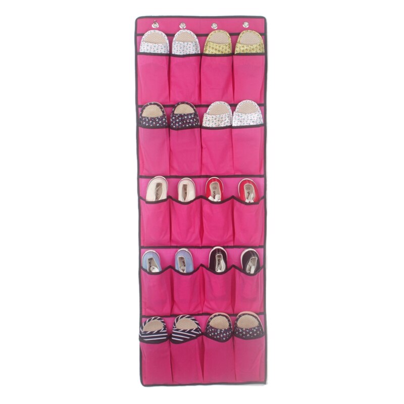 Schoenenrek hanger deur hangende schoenenhanger non-woven stof schoenenrek 20 roosters rek schoenenrek transparante schoenenopslag