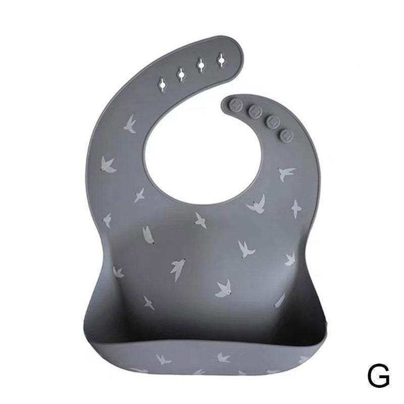 Ins Stijl Print Baby Slabbetjes Babyvoeding Stuff Leuke Patroon Kids Meisje Jongen Peuter Waterdichte Zachte Siliconen Verstelbare Kinderen Bib: Seagulls