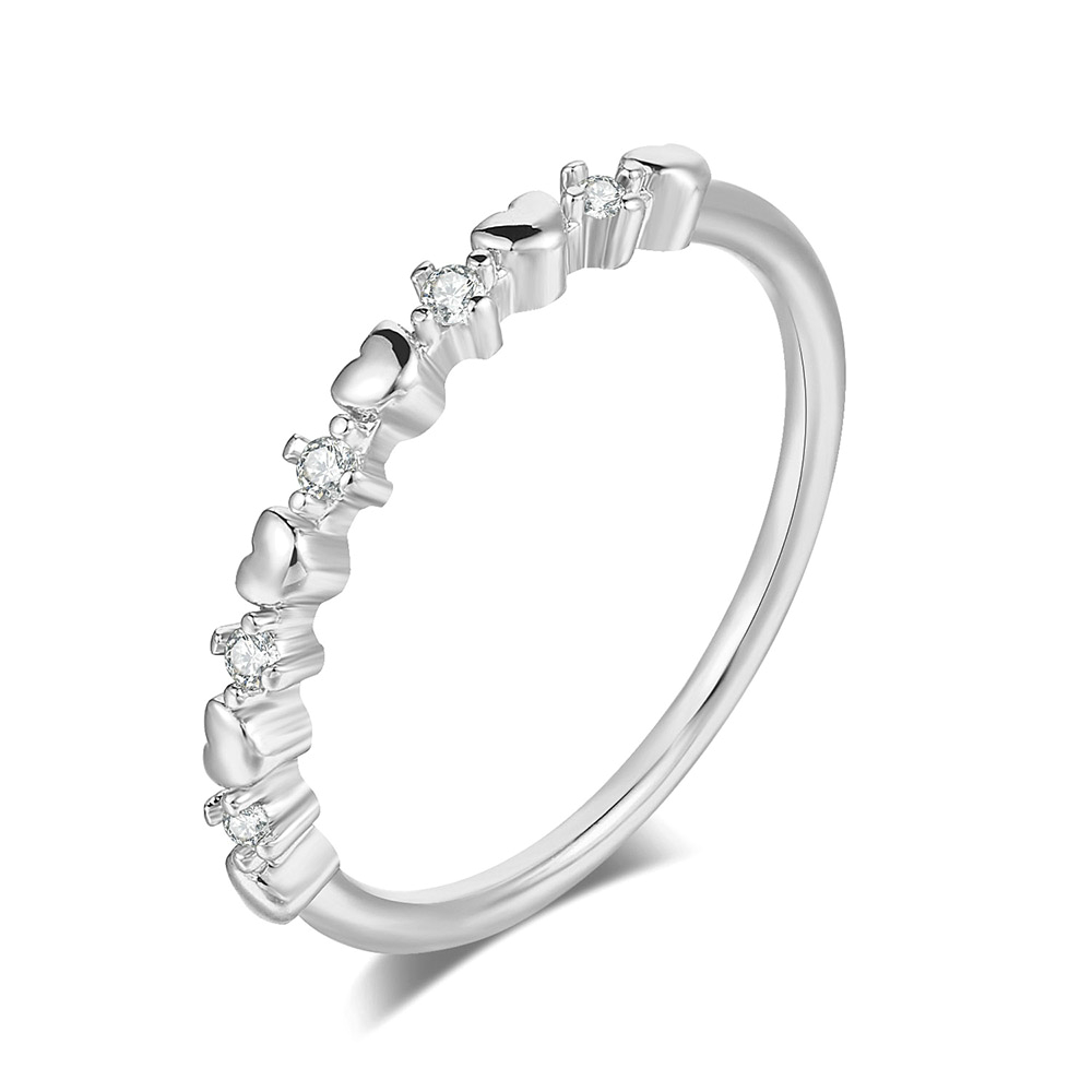 Zhouyang Geometrische Ringen Voor Vrouwen Unieke Stijl Grote Zirconia Zilveren Kleur Bruiloft Engagement Mode-sieraden R655: 7 / R901