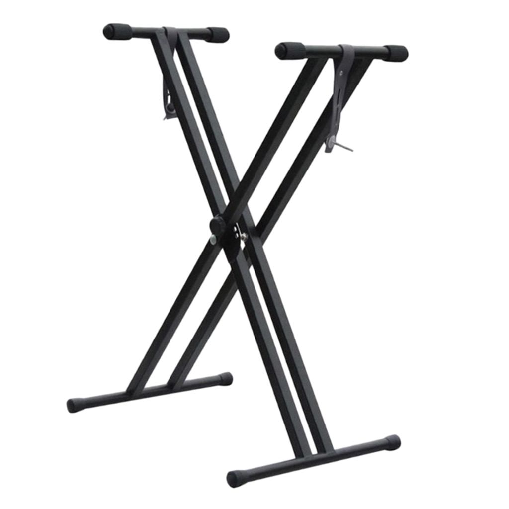 Electronic Keyboard Stand Adjustable Metal Double-X Electric Piano Rack