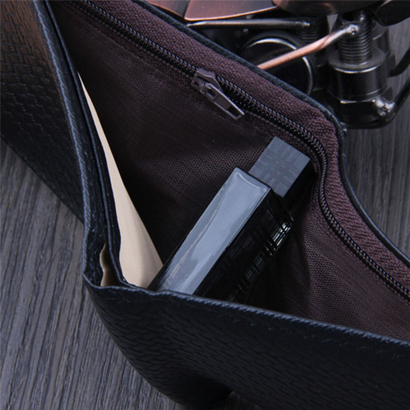 Wallet Men Bifold Business PU Leather ID Credit Card Holder Purse Short Pockets Knitting Wallet Men Slim Wallet