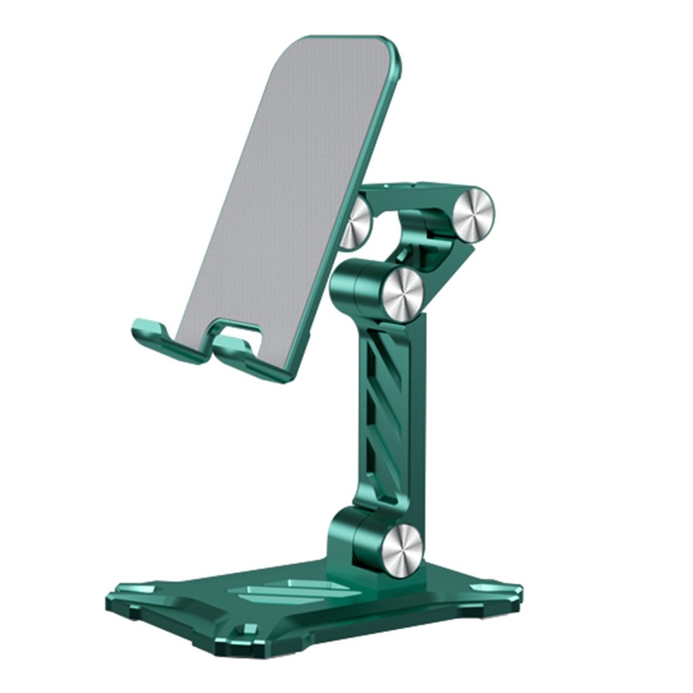 Foldable Desktop Tablet Mobible Phone Holder Cradle Stand for iPhone iPad Height Angle Adjustable Phone tablet holder Tablet: green