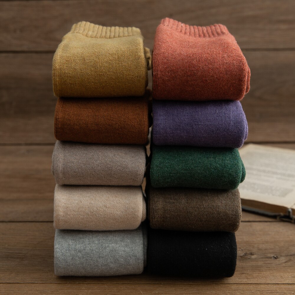 Calze da donna salata inverno capodanno puro colore sport per il tempo libero addensare calze di vitello di alta qualità calde e confortevoli