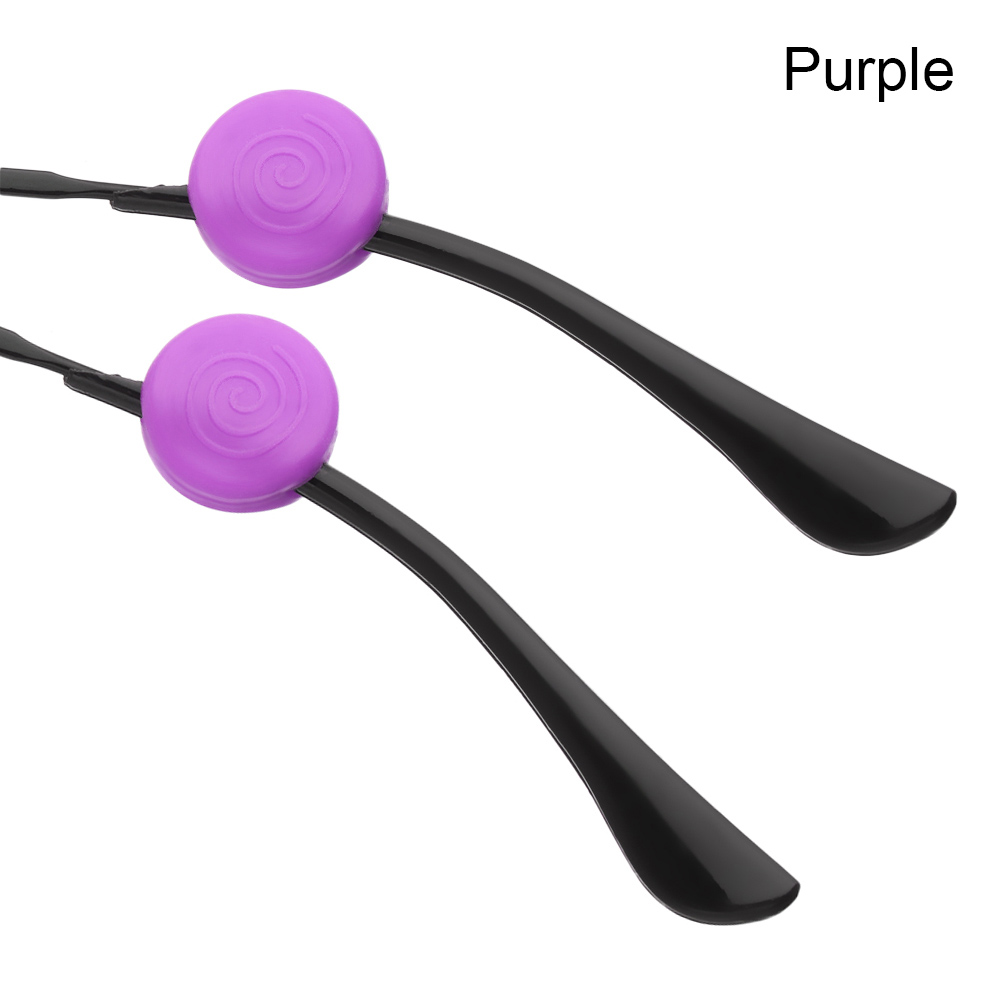 Soporte antideslizante de silicona para gafas, gancho para la oreja, deportes, topes de punta de Temple, agarre de Punta Ho, 1 par: Purple