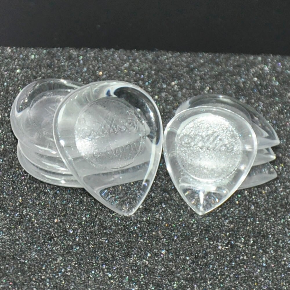 Veel 100 stuks Alice AP-J Zware 3mm Clear Standaard Hart Vorm Picks voor Gitaar Bas