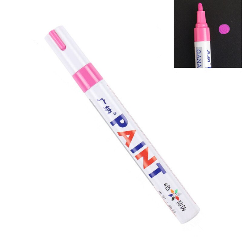 12 Kleuren Wit Waterdichte Rubberen Permanente Verf Marker Pen Autoband Loopvlak Milieu Band Schilderij: 563
