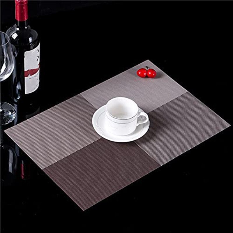 4 Stuks Placemats Voor Eettafel, placemats Hittebestendige Antislip Wasbaar En Te Snijden Set Van Plaats Mat