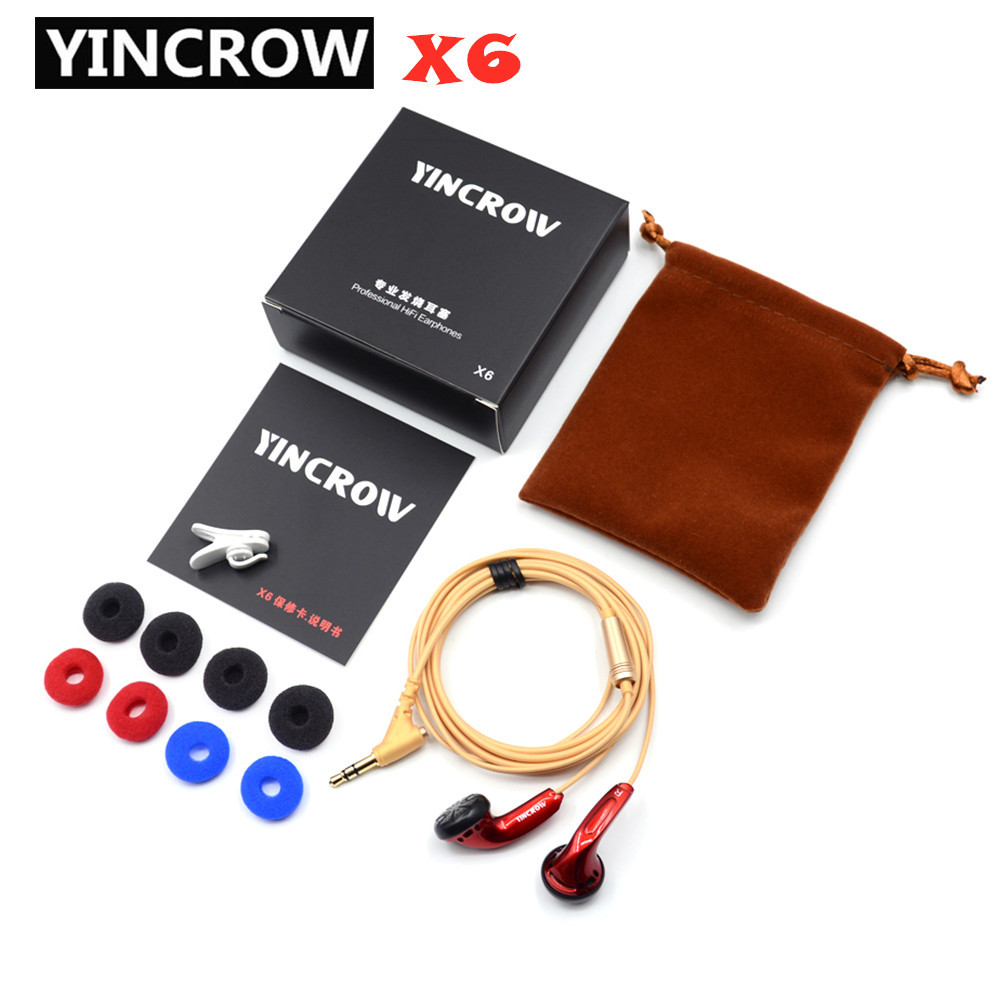 YINCROW X6 3,5mm auriculares intrauditivos auriculares de cabeza plana auriculares profesionales HIFI para fiebre PK1 MX985 sin micrófono
