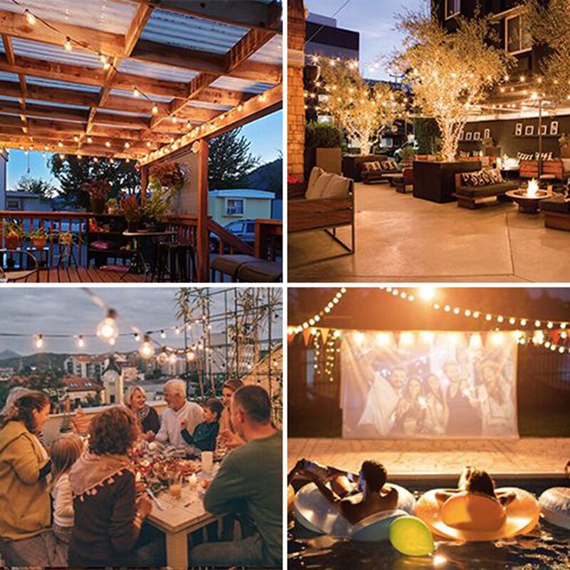 Solar Powered LED Outdoor Waterproof String Lights Outdoor Garden Yard Lamp Light String B99