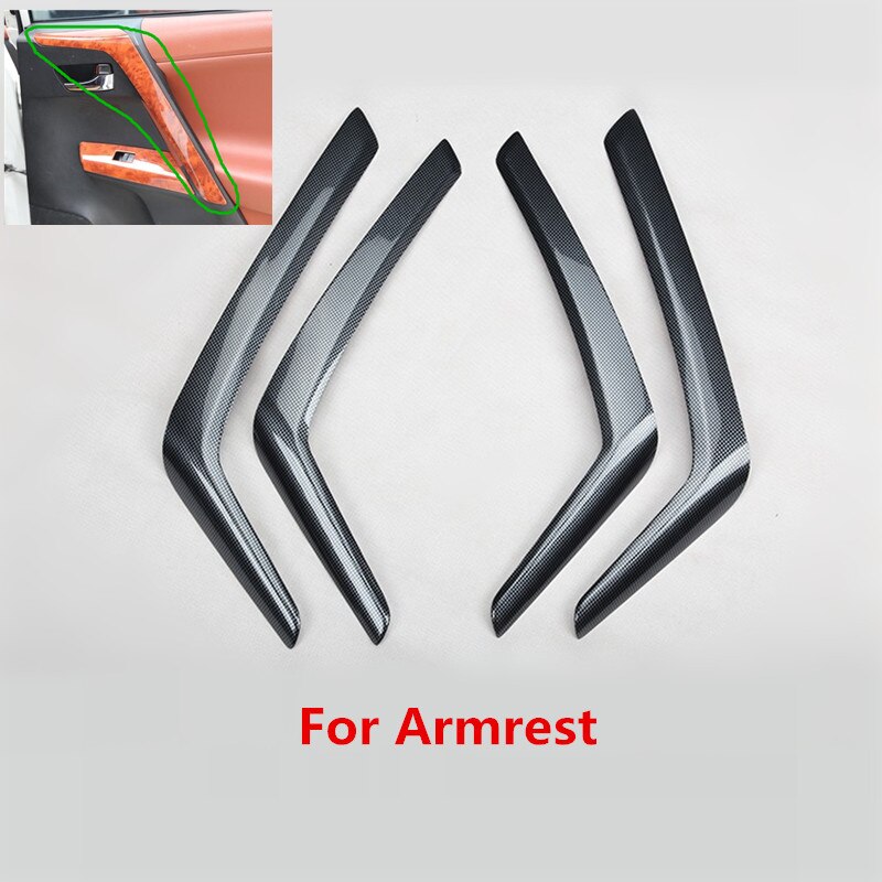 Karbonfiber trykt bil interiør vindu kontroll girpanel deksel utløpsmåler støping listverk til toyota rav 4: til armlener