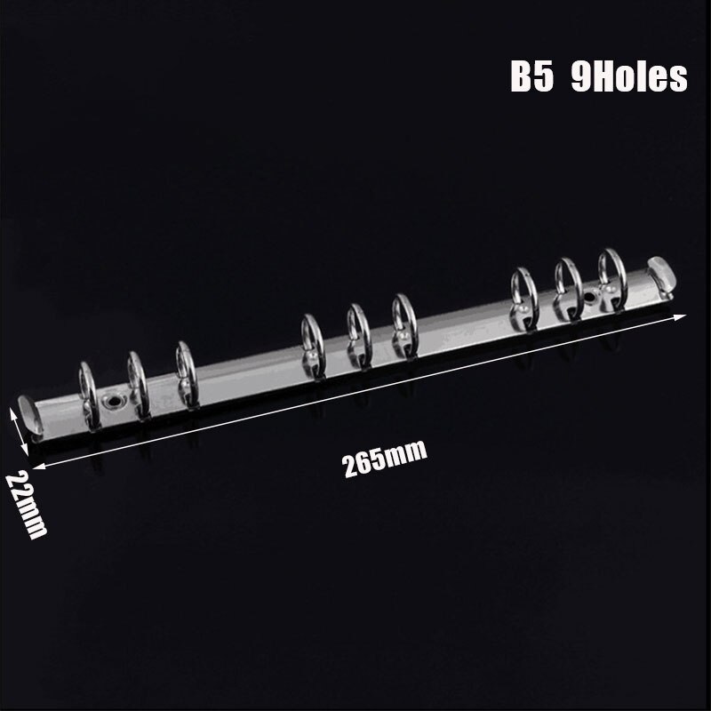 A4 B5 A5 Notebook Metal Clip Stainless steel Loose Leaf Spiral Notebook Ring Binder DIY Fill Paper Storage Folder Accessories: B