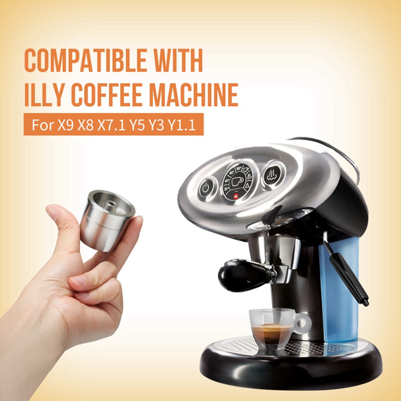 Cápsulas de café reutilizables de acero inoxidable para máquina de café ILLY Y1.1, Y3.2, Y5, X7, X8, X9