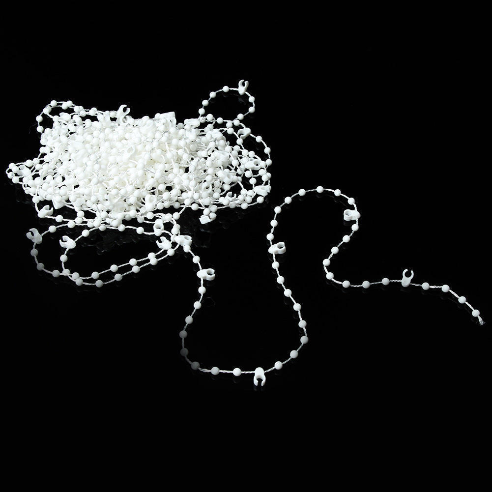10m st vita rullgardiner i plast pärlor pärlkedja 3.5 " 89mm för rumsfönster