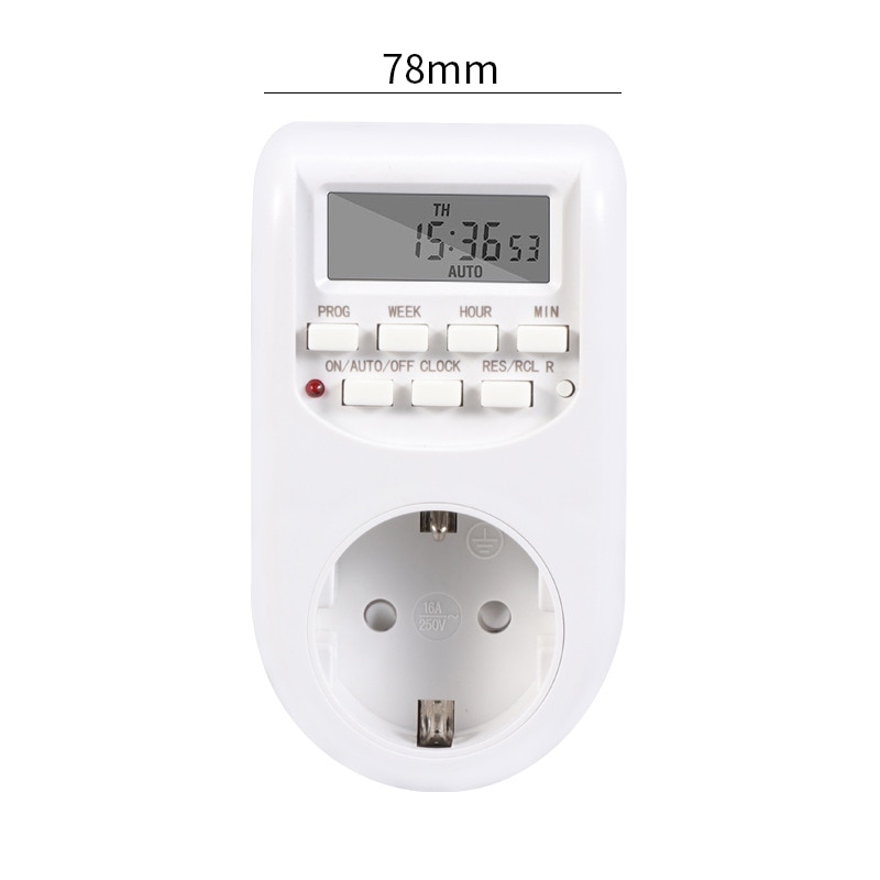 EU Plug Timer Adjustable Programmable Setting of Clock Digital Timer Switch Energy Saving Smart Power Socket