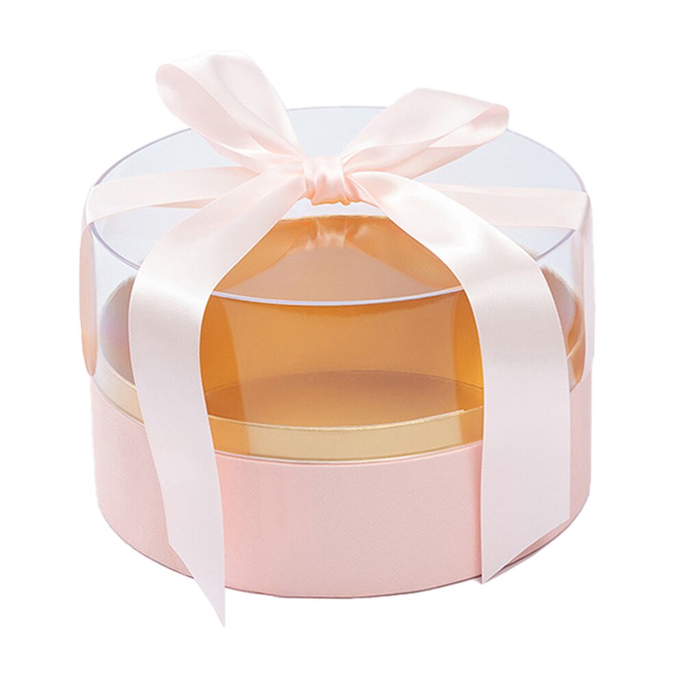 Preserved Flower Box Flower Box Bouquet Packaging Box with Window: Pink