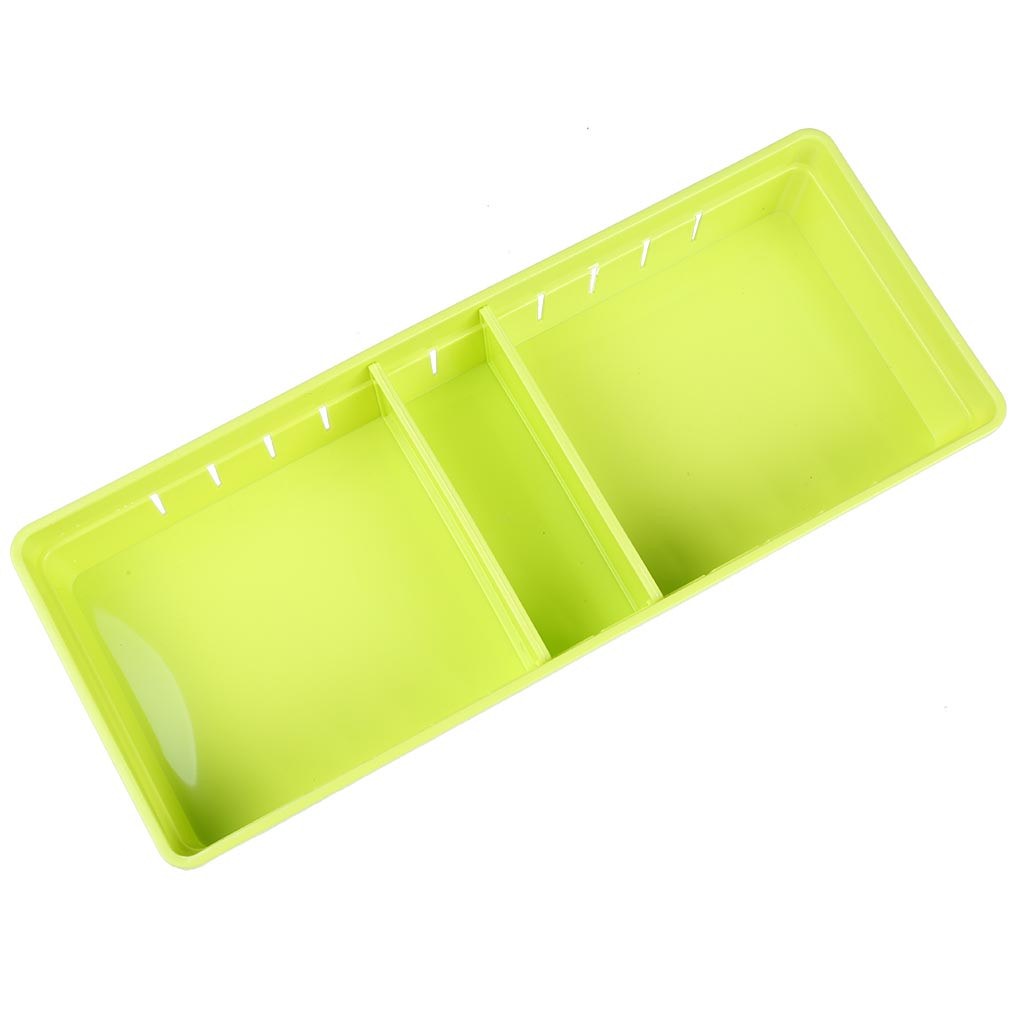 Verstelbare Lade Organizer Keuken Bestek Divider Case Makeup Pen Kantoor Opbergdoos # Sw: Green
