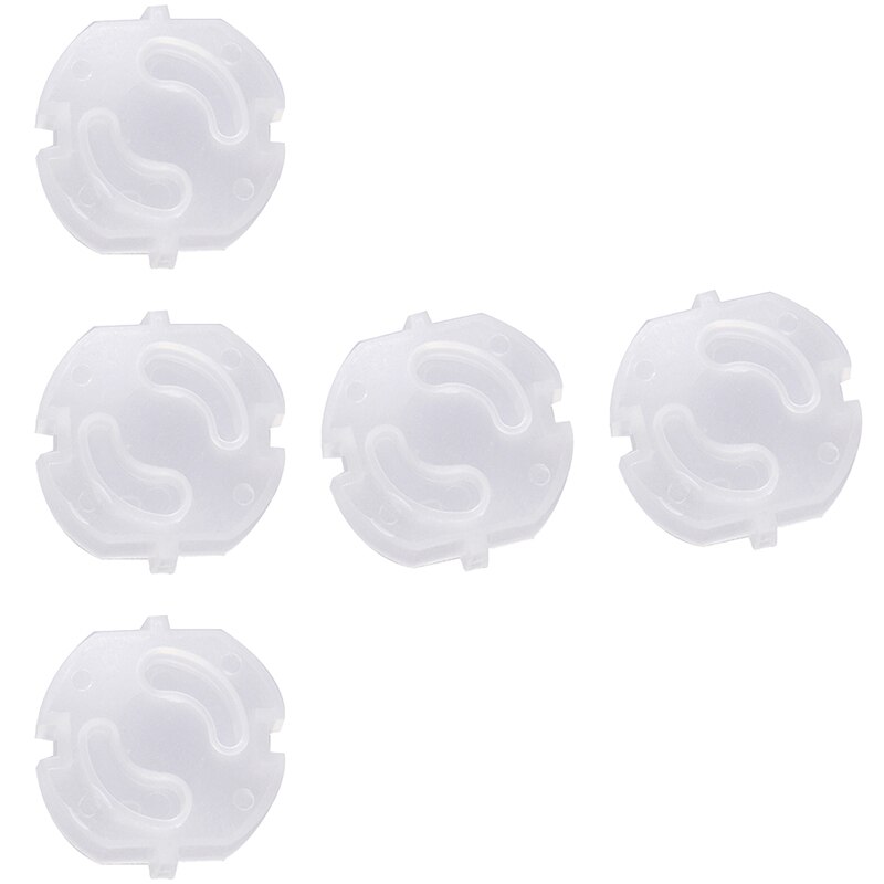 5 uds. Tapones de tapa de salida eléctricos de seguridad para niños de la UE para el Protector del zócalo de la energía protección del bebé Anti choque eléctrico Protector giratorio